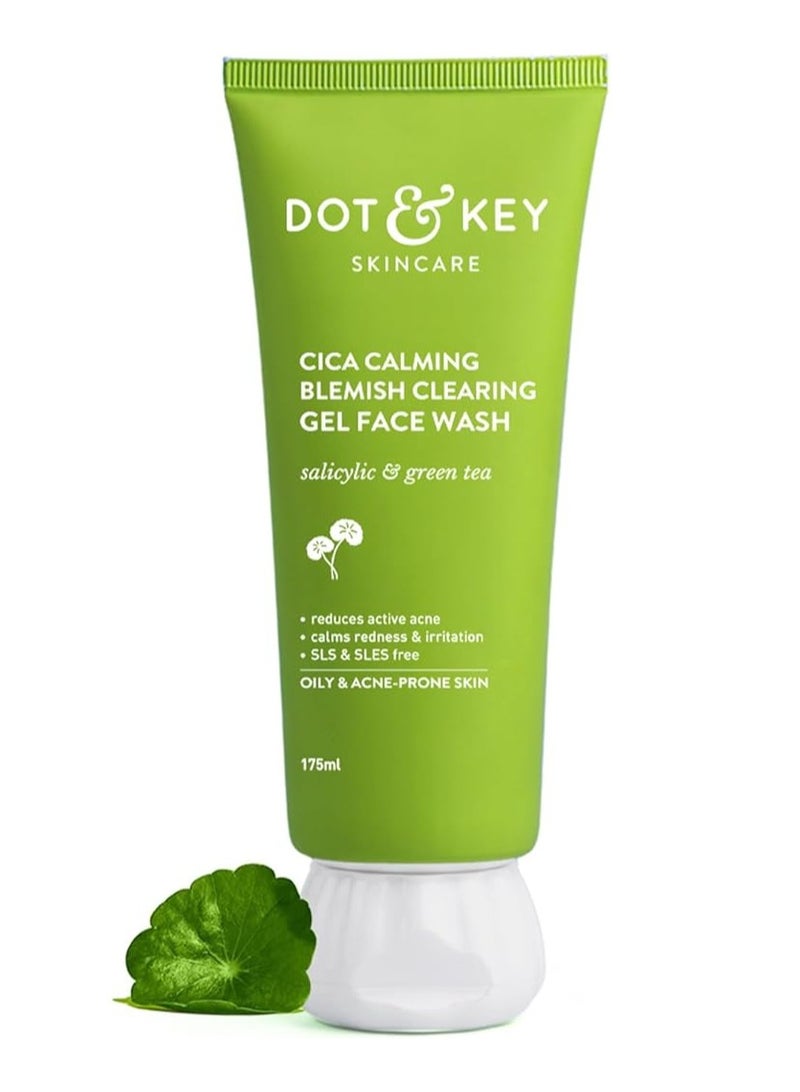 Dot & Key CICA for Acne Prone Skin, 2% Salicylic Acid with Green Tea Face Wash  (175 ml) - Image 1