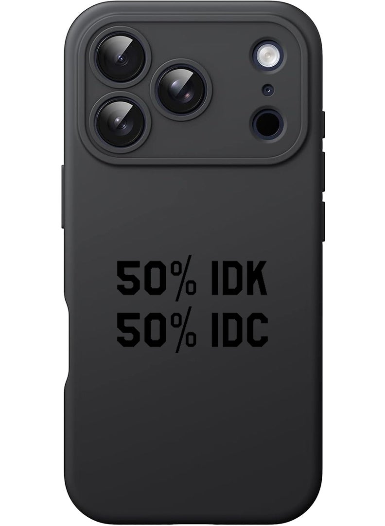 Theodor Protective Slim Fit Case Liquid Silicone Cover with Full Body Protection Anti-Scratch Shockproof Case For Apple iPhone 17 Pro (Black) IDK IDC - Image 1