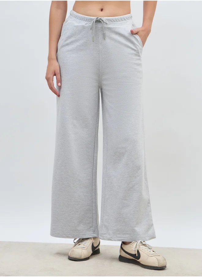 Styli Solid Straight Leg Joggers with Drawstring