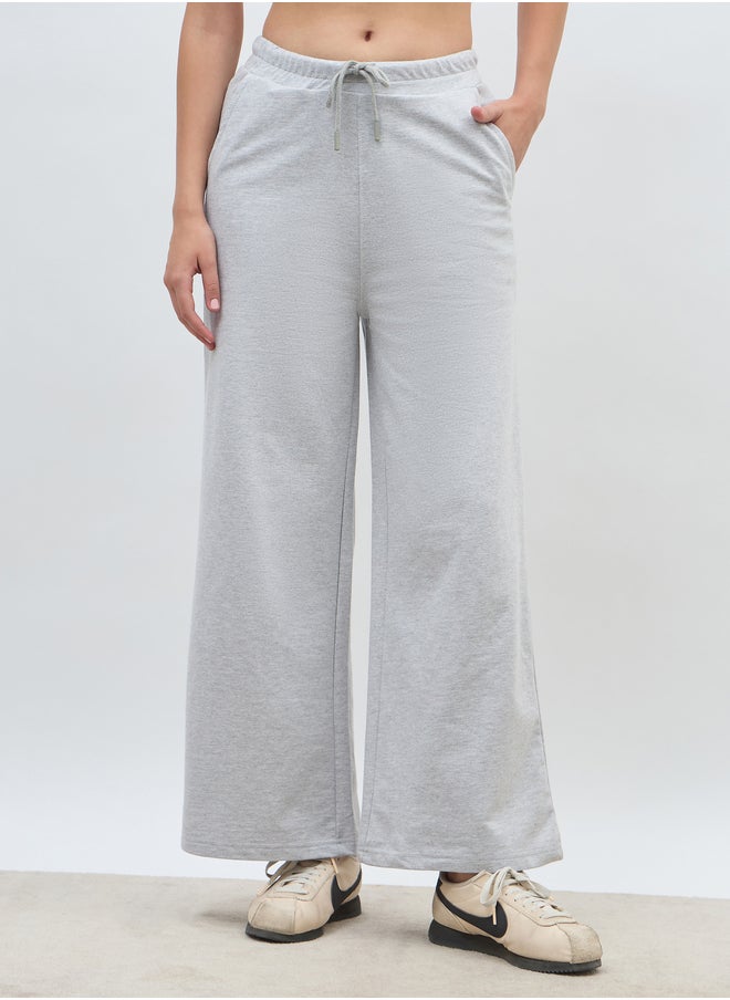Styli Solid Straight Leg Joggers with Drawstring  - Image 2