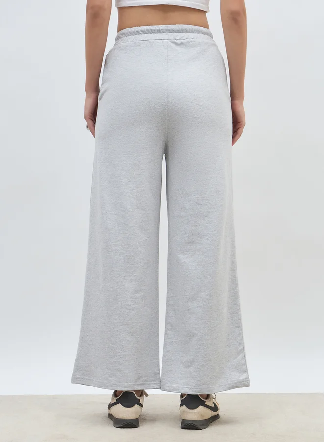 Styli Solid Straight Leg Joggers with Drawstring
