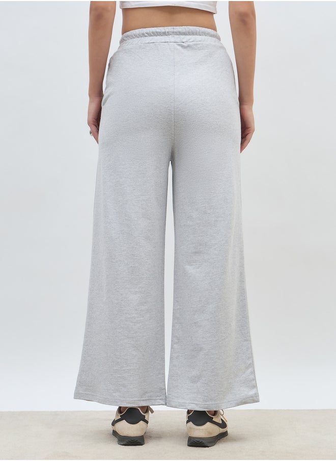 Styli Solid Straight Leg Joggers with Drawstring  - Image 5