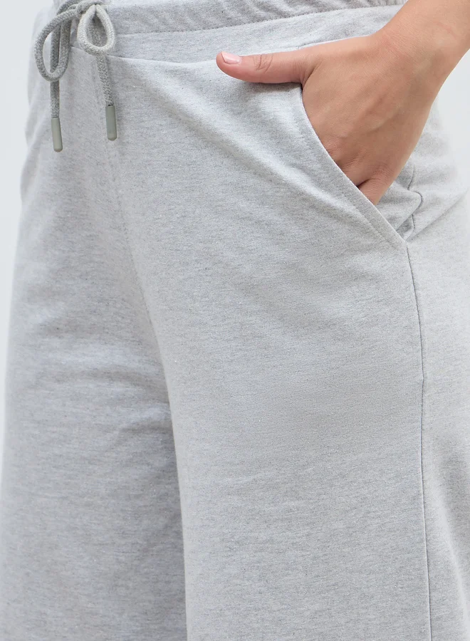 Styli Solid Straight Leg Joggers with Drawstring