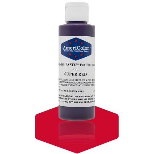 AmeriColor Soft Gel Paste Food Color, 4.5-Ounce, Super Red - Image 1
