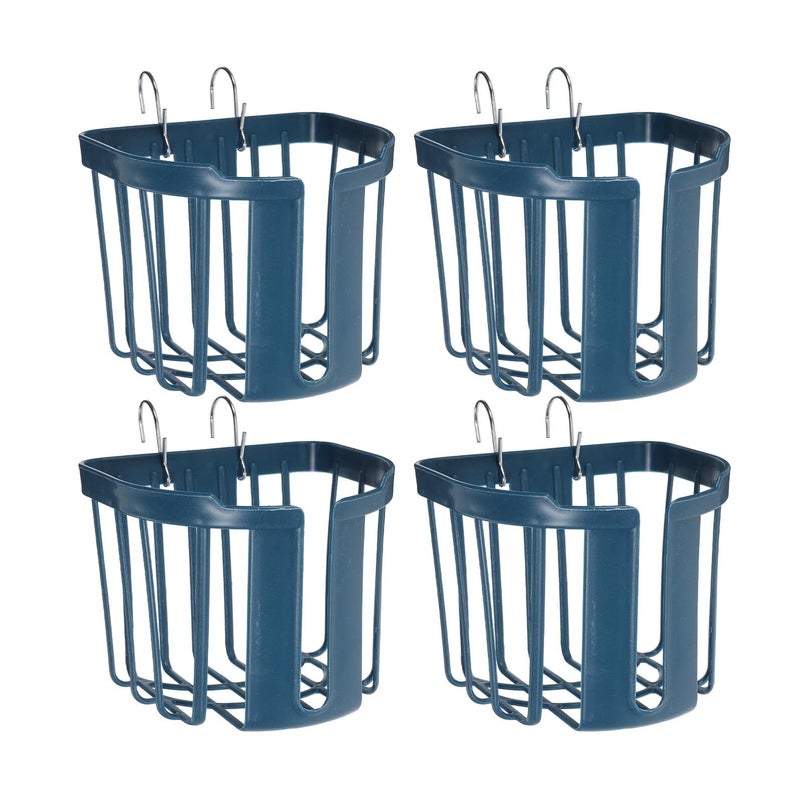 4 Blue Plastic Wall Mounted Fern Planter Pots Vertical Hanging Basket Indoor Outdoor - Image 2