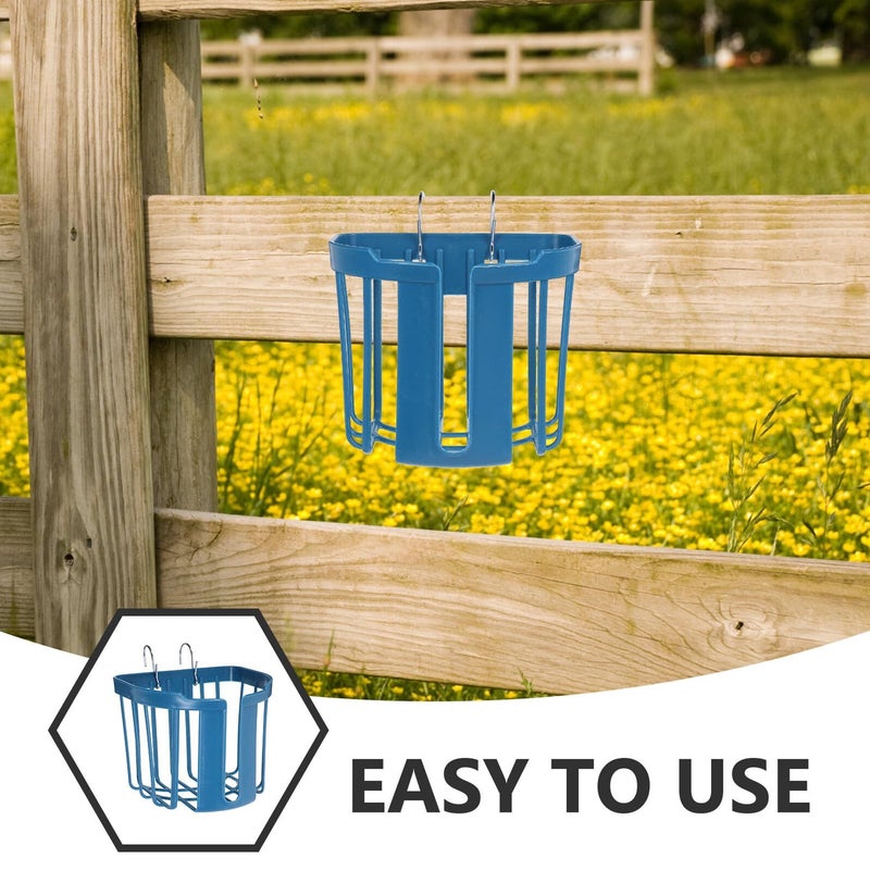 4 Blue Plastic Wall Mounted Fern Planter Pots Vertical Hanging Basket Indoor Outdoor - Image 4