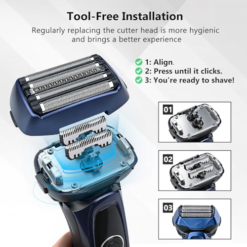 Loarysk WES9032P Shaver Replacement blades for Panasonic arc 5 Shaver Replacement Foil and Inner Blade Set,Compatible with Panasonic ARC5 shavers:ES-LV97-K,ES-LV67-K,ES-LV95-S,ES-LV65-S (1 Pack) - Image 3