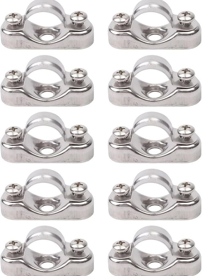 مشابك أنابيب من الفولاذ المقاوم للصدأ مع قاعدة ألومنيوم عبوة 10 قطع للأنابيب مقاس 20-22 مم - Image 3