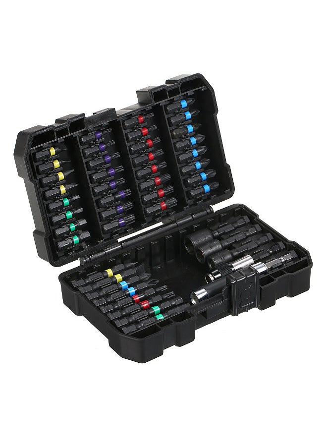 Generic 45PCS Drill Bit Set Screwdriver Bit Set Impact Driver Bit Set for Wood, Metal, Steel and Security Screwdriver Bits for Power Tool with Case  - Image 1