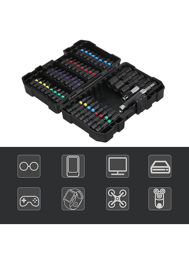 Generic 45PCS Drill Bit Set Screwdriver Bit Set Impact Driver Bit Set for Wood, Metal, Steel and Security Screwdriver Bits for Power Tool with Case  - Image 5