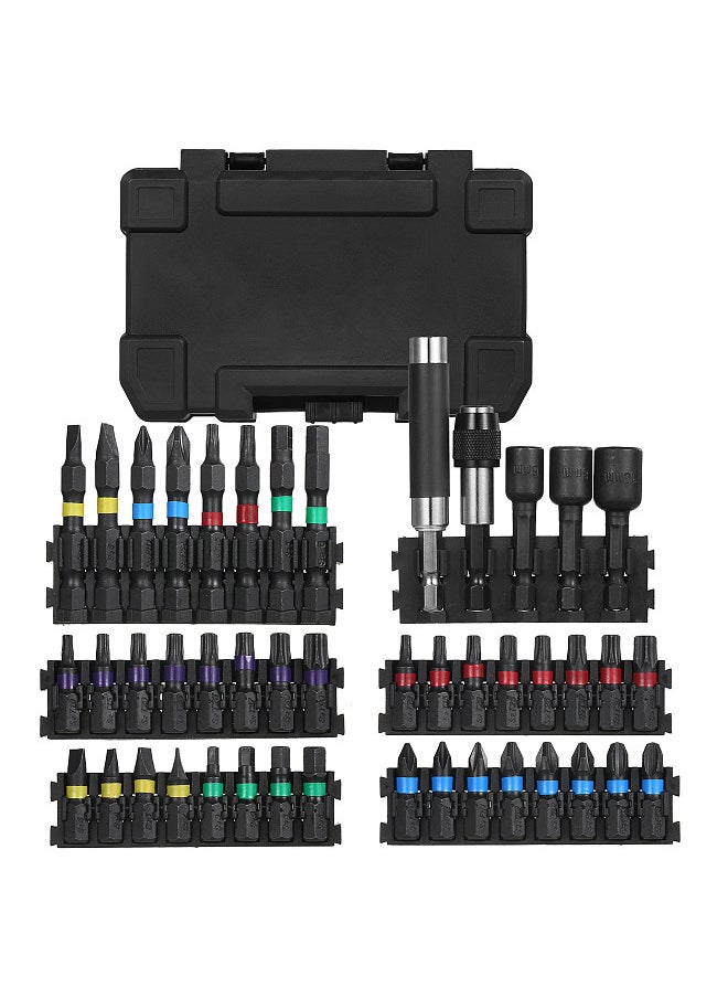 Generic 45PCS Drill Bit Set Screwdriver Bit Set Impact Driver Bit Set for Wood, Metal, Steel and Security Screwdriver Bits for Power Tool with Case  - Image 4