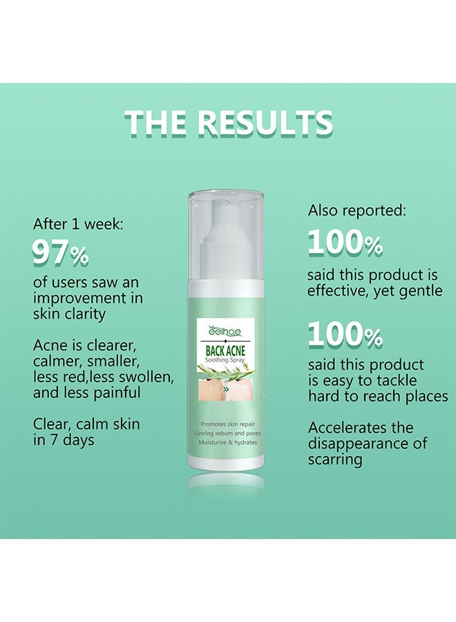 EELHOE Back Acne Soothing Spray, Back Acne Spray, 2% Salicylic Acid Spray, Body Acne Treatment with Herbal Formula, Body Acne Spray, Tea Tree Oil Spray, Acne Treatment For Teens, Back Acne 120ml - Image 5