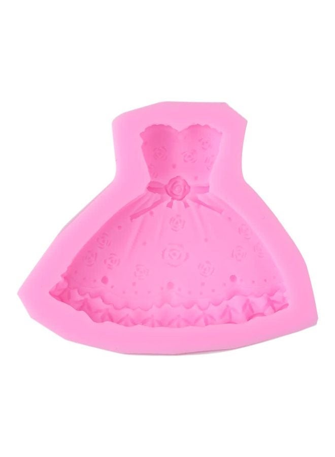 Princess Dress Silicone Mould Pink 12centimeter - Image 1