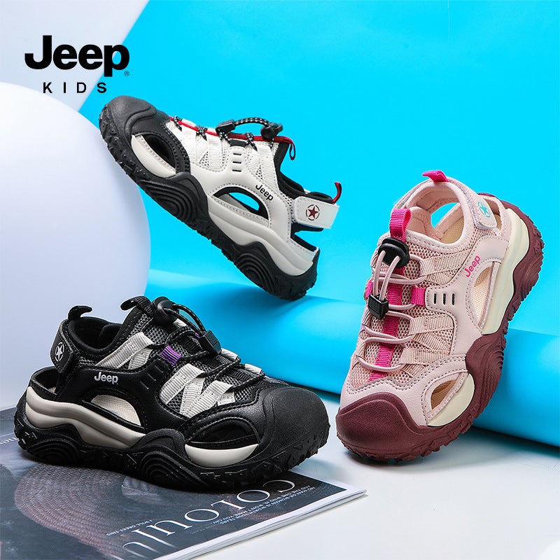 Jeep Kidsren'S Sports Sandals For Boys And Girls Baotou Wading And River Tracing Shoes Summer Breathable Non-Slip Beach Shoes Casual Shoes - Image 2