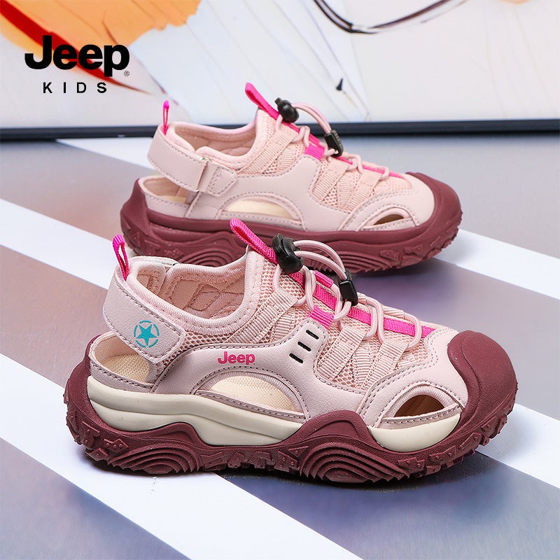 Jeep Kidsren'S Sports Sandals For Boys And Girls Baotou Wading And River Tracing Shoes Summer Breathable Non-Slip Beach Shoes Casual Shoes - Image 1