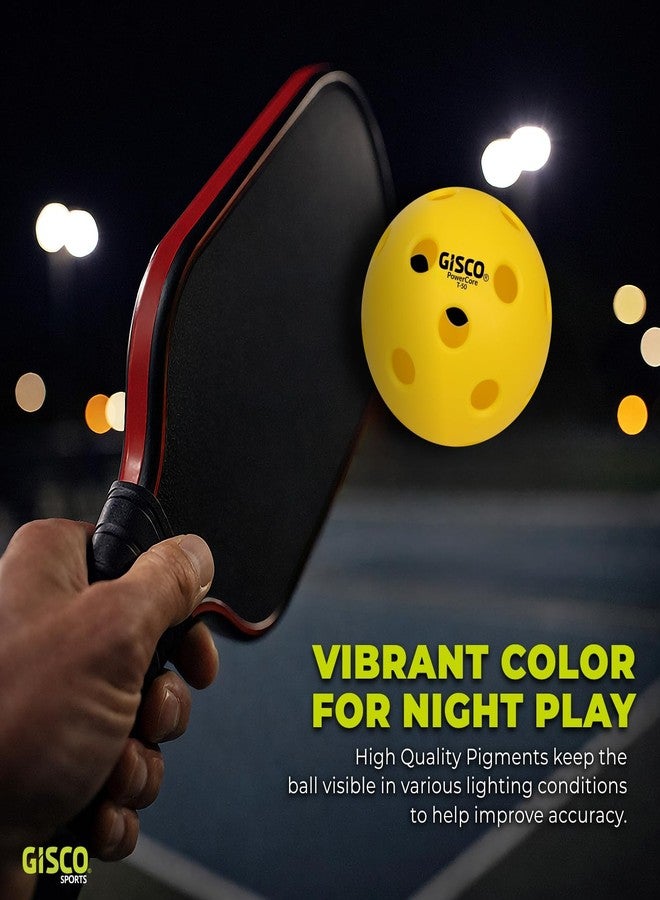 GISCO Pickleball Ball with 26 Holes Indoor & Outdoor | Durable Balls for All Pickleball Paddles & All Skill Levels Perfect Bounce, Lightweight, Perfectly Balanced Balls - Image 3