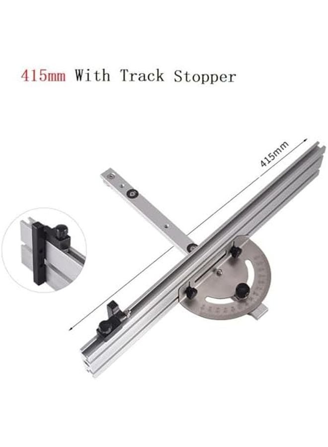 مقياس زاوية منشار طاولة النجارة مع مسطرة زاوية قابلة للتعديل ودليل سكة من الألومنيوم لقطع دقيق اللون D - Image 3