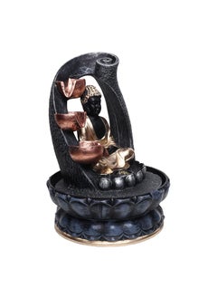 SPLICE SPLICE Resin Buddha Water Fountain with LED Light 3Tier Indoor Water Fountain for Home and Office Decoration Showpiece  - Image 3