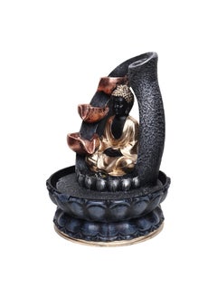 SPLICE SPLICE Resin Buddha Water Fountain with LED Light 3Tier Indoor Water Fountain for Home and Office Decoration Showpiece  - Image 4