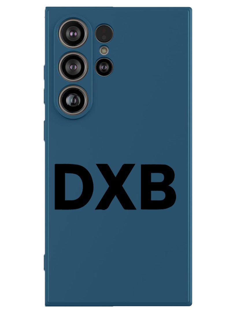 Theodor Protective Slim Fit Case Liquid Silicone Cover with Full Body Protection Anti-Scratch Shockproof Case For Samsung Galaxy S25 Ultra (Blue) - DXB - Black - Image 1