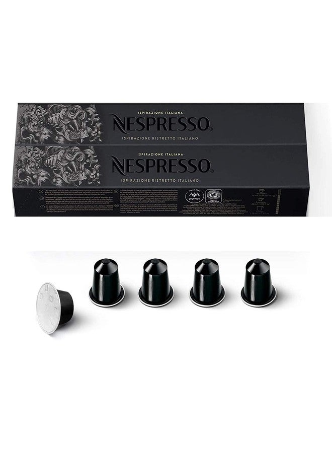 Nespresso Ispirazione Ristretto Italiano, Original Line Coffee Capsules, Dark Roast Espresso, 20 Count Coffee Pods, Brews 1.35 oz - Image 1