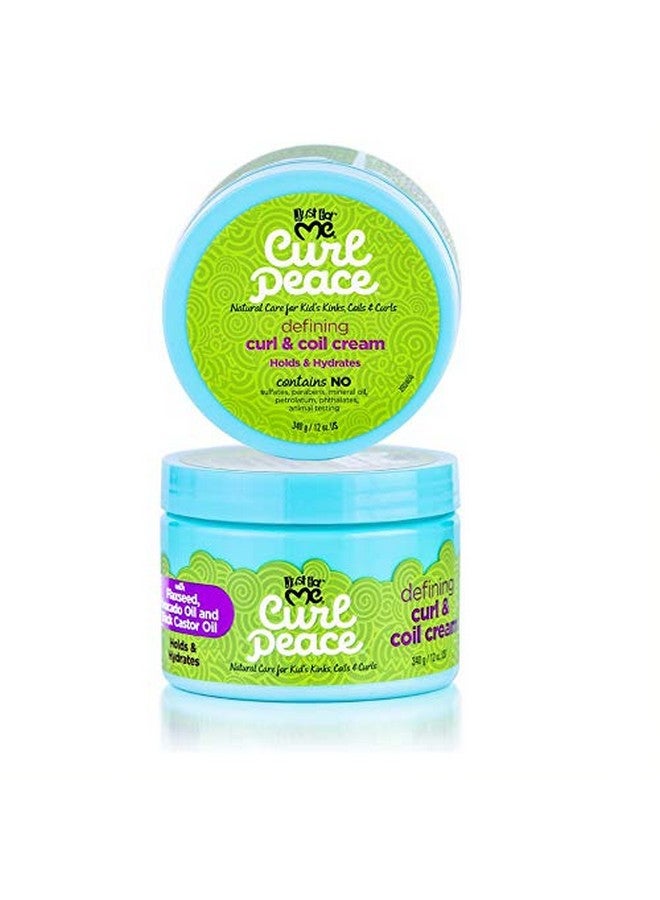 Just For Me Curl Peace Defining Curl & Coil Cream - Holds & Hydrates, Contains Flaxseed, Avocado Oil & Black Castor Oil, No Animal Testing, 12 oz - Image 4