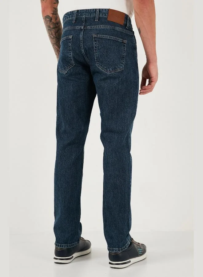 Buratti  Buratti Stretch Cotton Comfort Fit High Waist Straight Leg Jeans Men's JEANS 4400C04TEXAS for Men | Best Price UAE