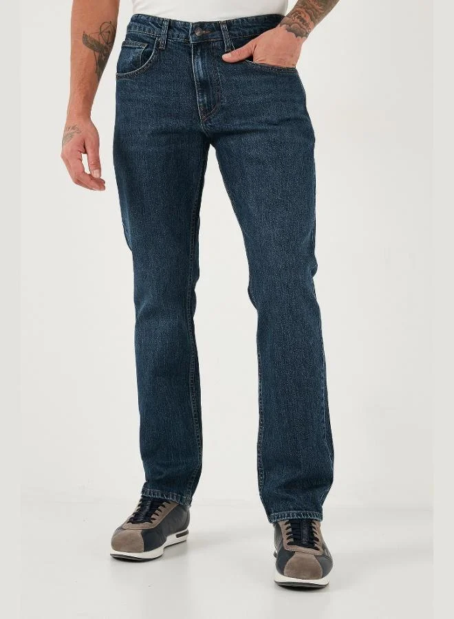 Buratti  Buratti Stretch Cotton Comfort Fit High Waist Straight Leg Jeans Men's JEANS 4400C04TEXAS for Men | Best Price UAE