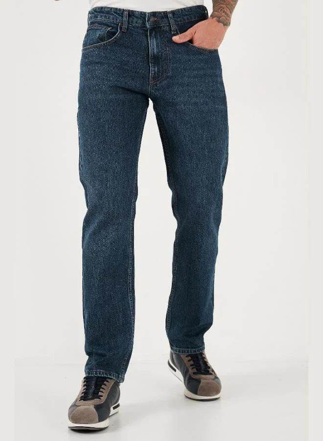 Buratti  Buratti Stretch Cotton Comfort Fit High Waist Straight Leg Jeans Men's JEANS 4400C04TEXAS for Men | Best Price UAE