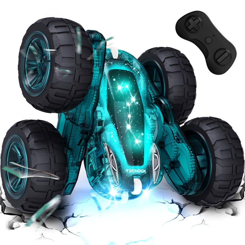 Tecnock Remote Control Car 24GHz RC Cars with USBC Easy Charging 4WD Double Sided 360 Rotates and Flips RC Stunt Car Toys Gift for Boys and Girls Ages 68 812 - Image 3