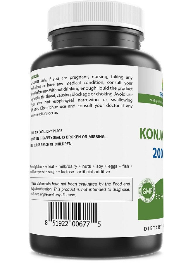 Brieofood Konjac Root Glucomannan 2000 mg per Serving - 180 Vegetarian Capsules - Image 3