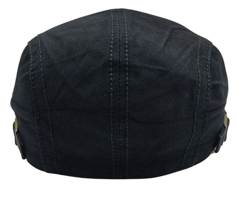 Zacharias Men's 100% Cotton Beret Golf Cap A7-01 (Pack of 1) (Black) - Image 2