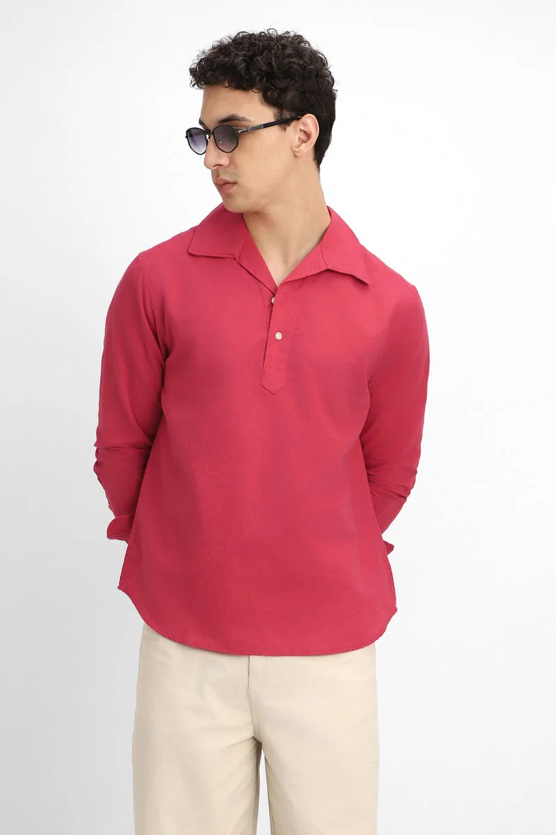 سنيتش قميص بوب أوفر من مزيج الكتان