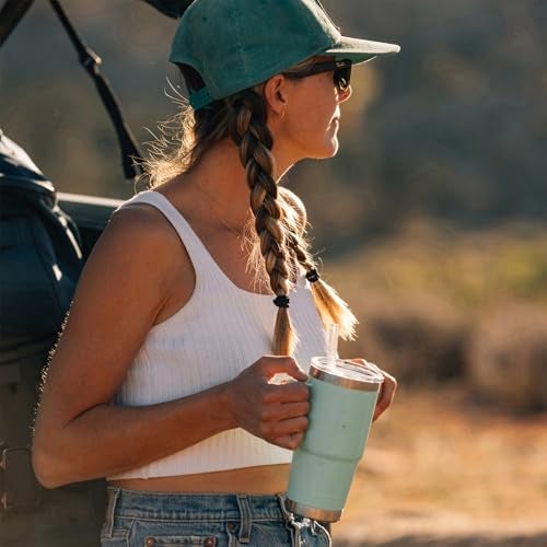 YETI كوب ييتي رامبلر سعة 25 أونصة مع مقبض وغطاء قشة، كوب سفر، كوب ماء معزول بالفراغ مع مقبض، فولاذ مقاوم للصدأ، كيب توبي - Image 2