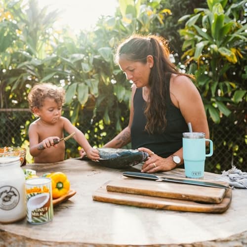 YETI كوب ييتي رامبلر سعة 25 أونصة مع مقبض وغطاء قشة، كوب سفر، كوب ماء معزول بالفراغ مع مقبض، فولاذ مقاوم للصدأ، كيب توبي - Image 5