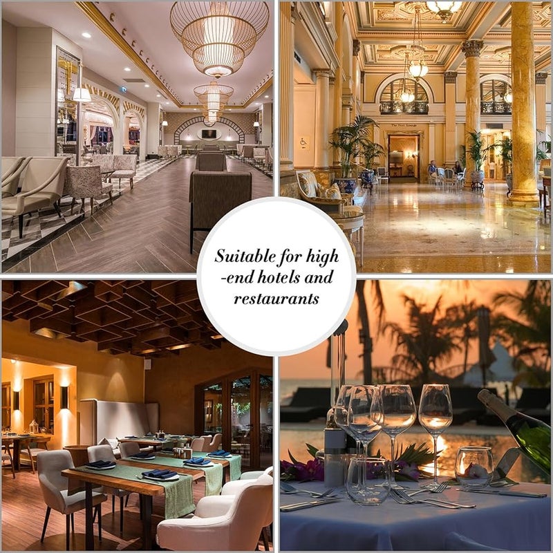 Orange Cotton Reusable Dinner Napkins for Wedding Party Indoor Outdoor Dining - Image 5