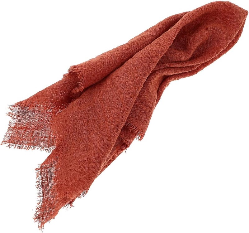 Orange Cotton Reusable Dinner Napkins for Wedding Party Indoor Outdoor Dining - Image 2