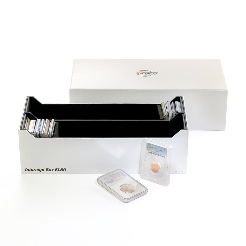 LIGHTHOUSE - Storage Box SL 50 for 50 Coin Slabs Including PCGS, NGC, ANACS with INTERCEPT TECHNOLOGY Corrosion Protection (12 5/8" x 6" x 3 7/8") - Image 1