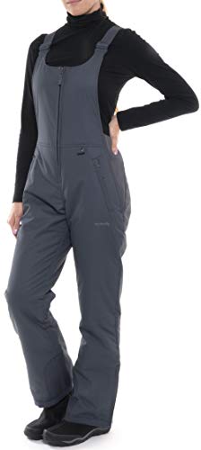 SkiGear Women's Essential Insulated Bib Overalls, Steel, 4X Tall - Image 4