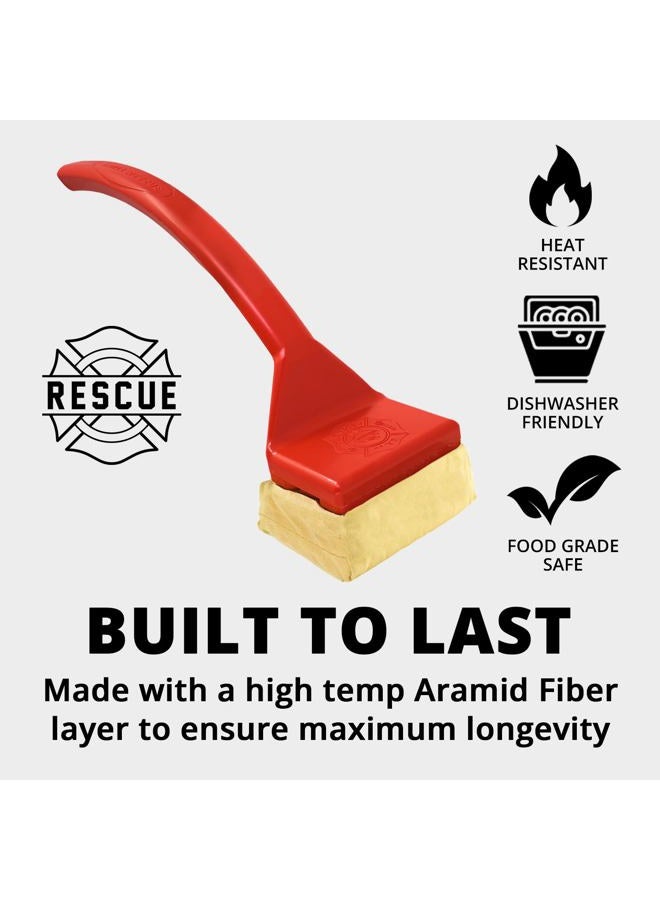 Grill Rescue رأس تنظيف قابل للاستبدال لشواية باربكيو، بدون شعيرات - أدوات كشط فريدة ومتينة للشوايات المصنوعة من الحديد الزهر أو الفولاذ المقاوم للصدأ، منظف الشواية (فرشاة الشواء) - Image 3