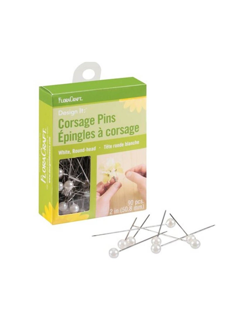 فلوراكرافت Floral Pins Corsage 90pcs White - Image 2