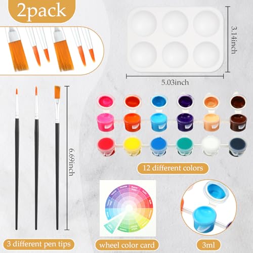 Dinifee 2 Pack Pre Drawn Canvas for Painting Sip and Paint Kit for Couple 8" x 10" Stretched Pre Printed Canvas Couples Date Night Art Party Adults Easter Mother's Day Gift(Queen and King) - Image 4
