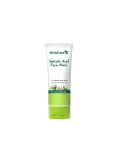 WishCare 2% Salicylic Acid Face Wash with AHA, GreenTea, Chamomile & TeaTree - For Oil & Acne Control