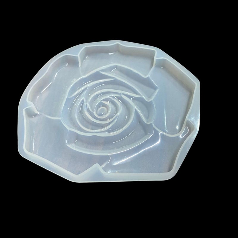 SNOOGG Pack of 2 Piece 6 inch Resin Mould Flower Tray Silicone Mould for epoxy Resin Casting and Resin Art, Anniversary Unique Gifting DIY Crafts Home Decor Wedding - Image 1