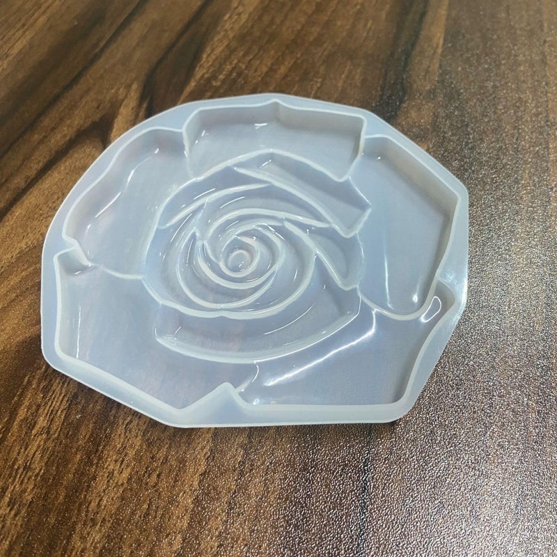 SNOOGG Pack of 2 Piece 6 inch Resin Mould Flower Tray Silicone Mould for epoxy Resin Casting and Resin Art, Anniversary Unique Gifting DIY Crafts Home Decor Wedding - Image 2