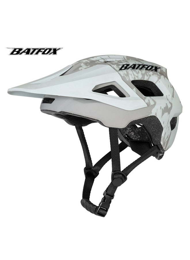 Khakis Camouflage Mountain Bike Helmet Skateboard Helmet Detachable Brim Mountain Helmet Ultra Light Breathable Riding Helmet Half Helmet