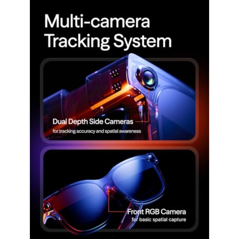XR/AR Glasses for gaming and productivity, aluminum alloy frame, matte black finish, 152'' ultra sharp display with 1500 nits brightness and 6DoF tracking - Image 5