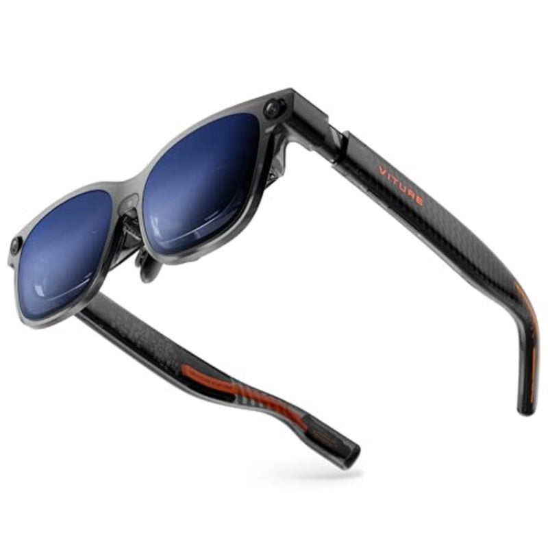 XR/AR Glasses for gaming and productivity, aluminum alloy frame, matte black finish, 152'' ultra sharp display with 1500 nits brightness and 6DoF tracking - Image 1