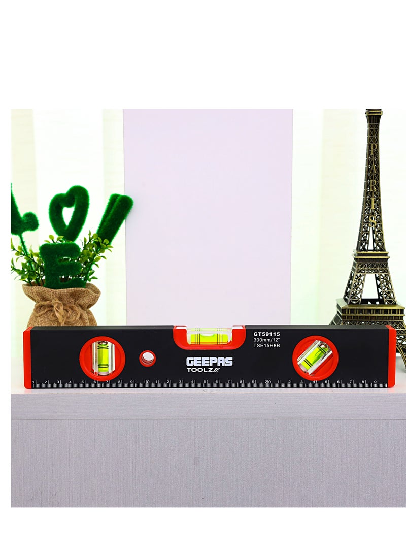 GEEPAS Geepas GT59115 Spirit Level, 12 Inch, Accurate Measuring, Essential Multi Functional Tools, Clear Scale,  Easy To Read level Bubbles, Great Convenience. - Image 3