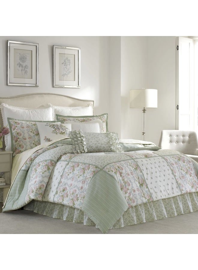 LAURA ASHLEY المنزل | مجموعة هاربر | لحاف فاخر فائق النعومة، مجموعة بياضات متميزة لجميع الفصول، تصميم أنيق ودقيق لديكور المنزل، كامل، مريمي - Image 1